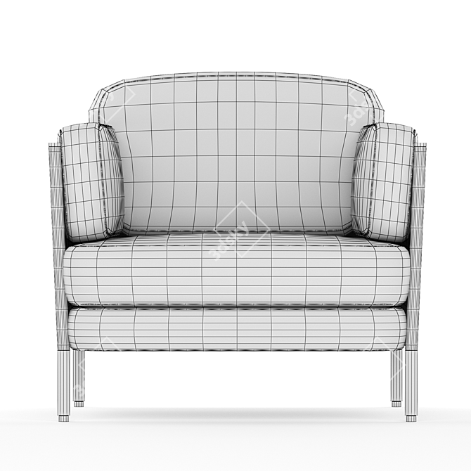 Elegant SHELLEY Armchair: Exceptional Design & Comfort 3D model image 5