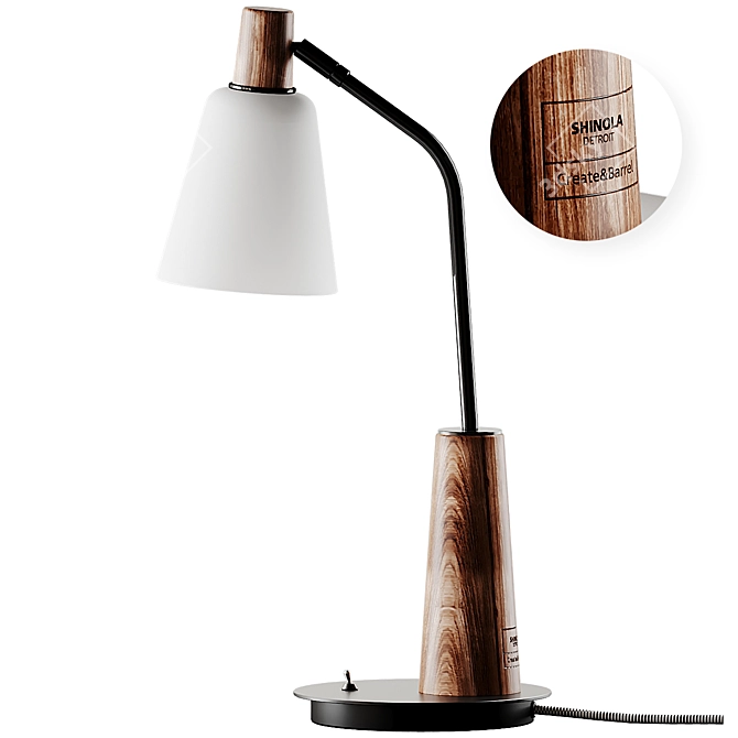 Shinola Book Milk: Sleek Desk Lamp 3D model image 1