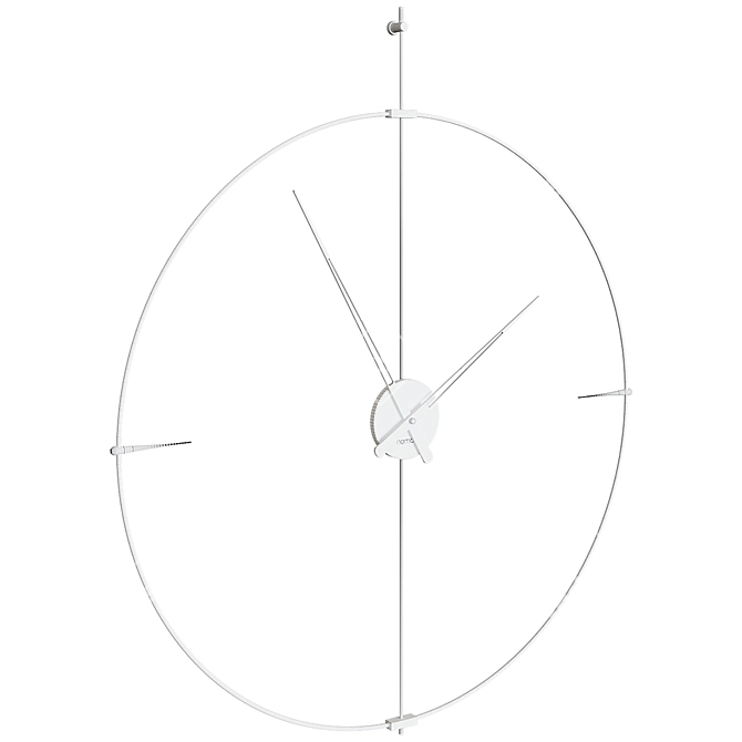 Minimalist Lacquer Wall Clock, 77cm 3D model image 2