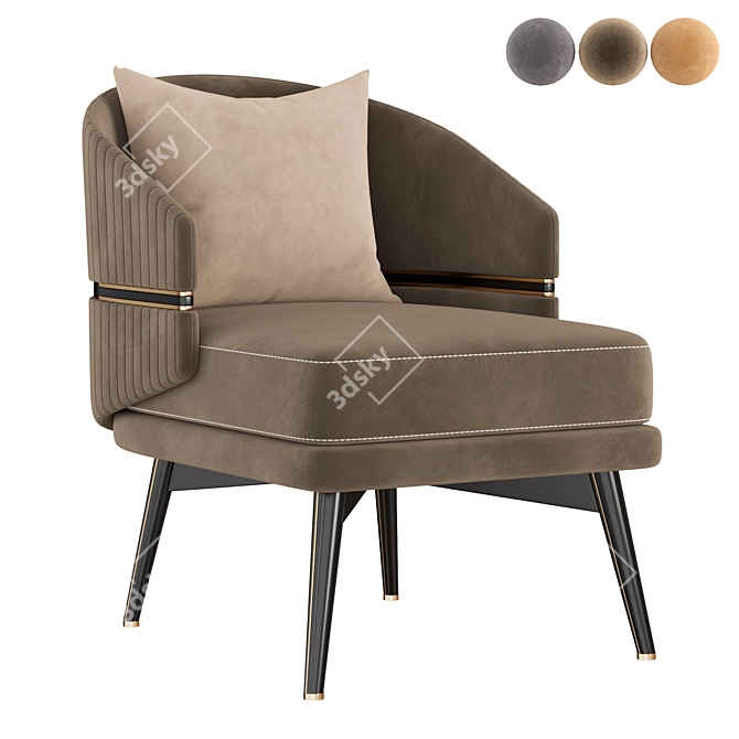 Elegant Billy Armchair: Modern Design and Comfort 3D model image 2