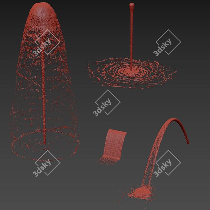 Ultimate Water Fountain: Realistic Design 3D model image 6