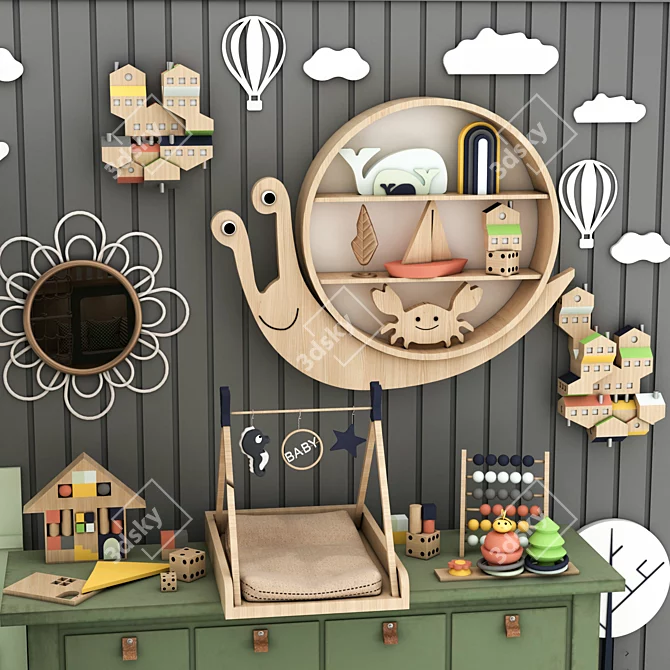 Playful Set: Toys and Furniture 3D model image 3