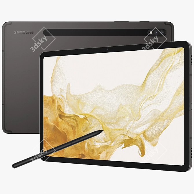 Samsung Galaxy Tab S8: Stunning Performance and Unparalleled Versatility 3D model image 1