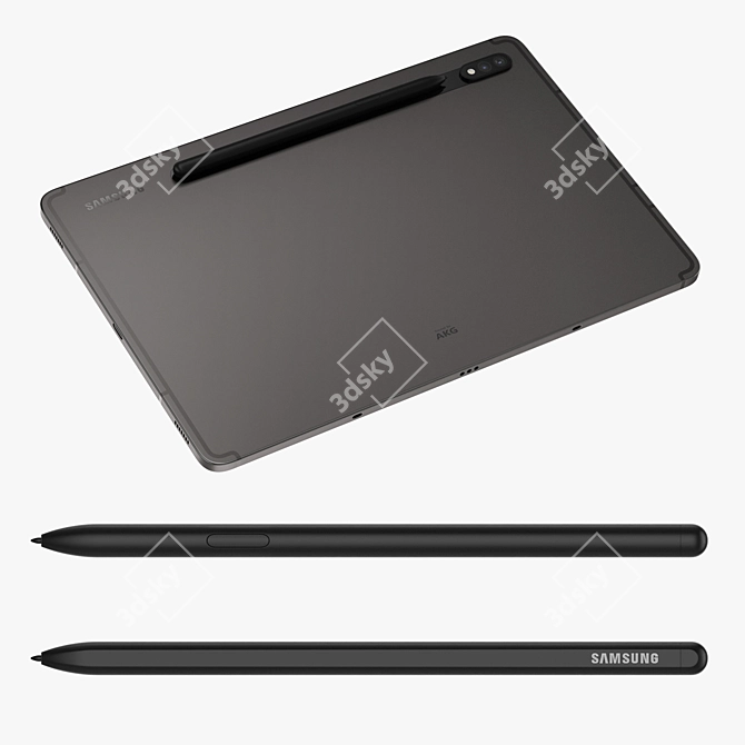Samsung Galaxy Tab S8: Stunning Performance and Unparalleled Versatility 3D model image 4