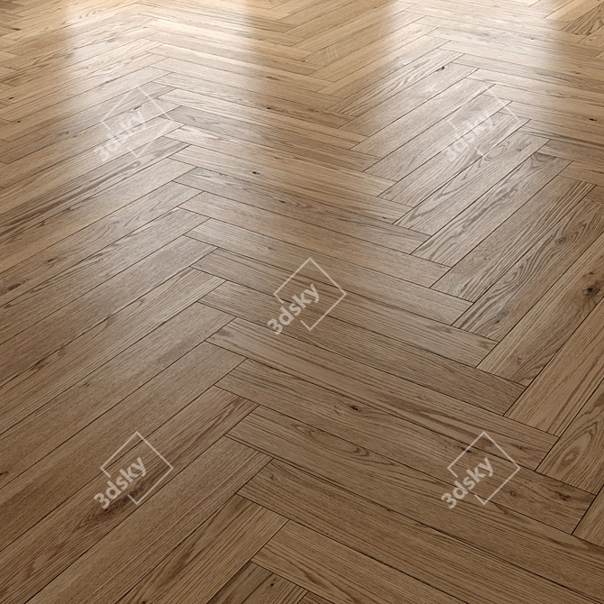 Standard & Herringbone Wood Floor 3D model image 2