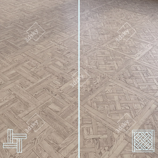 Luxury Parquet Flooring: 3D Model 3D model image 1