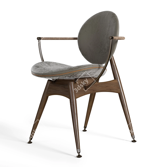 Elegant Circle Dining Chair: Overgaard & Dyrman 3D model image 10