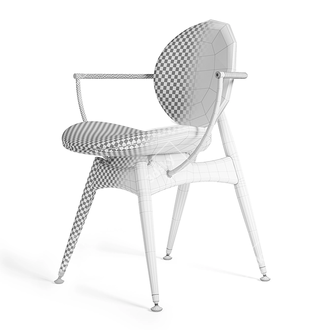 Elegant Circle Dining Chair: Overgaard & Dyrman 3D model image 15