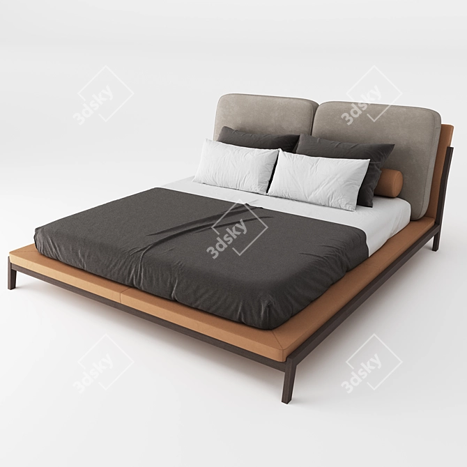 Milos Bed: Elegant and Timeless 3D model image 1