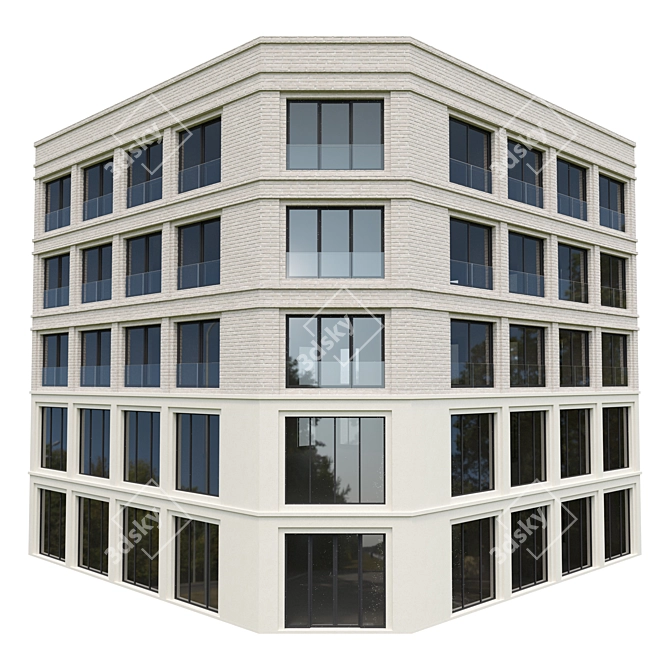 Modern Building 3D Model 3D model image 1