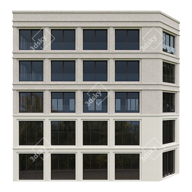 Modern Building 3D Model 3D model image 2