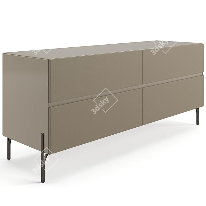 Sophisticated Fendi Palmer Drawers 3D model image 2