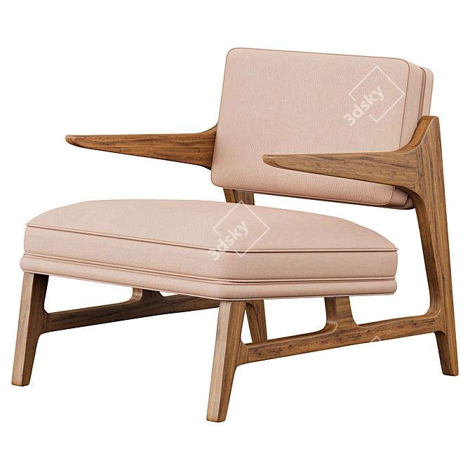 Modern Stylish Miles Armchair 3D model image 3