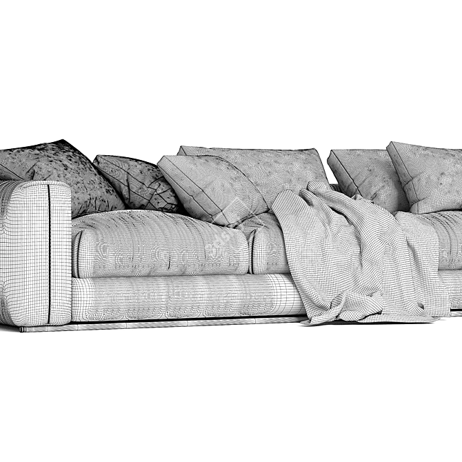 Luxury Flexform Asolo Sofa 3D model image 4