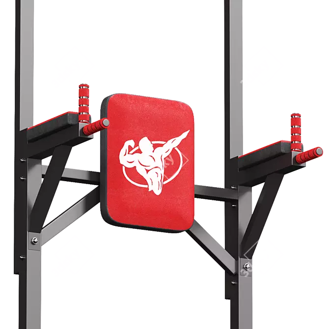 Versatile 3-in-1 Horizontal Bar Set 3D model image 5