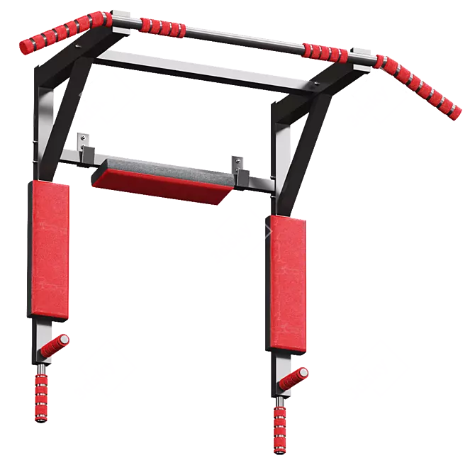 Versatile 3-in-1 Horizontal Bar Set 3D model image 6