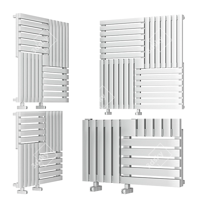 Stainless Steel Keops Heating Radiator 3D model image 1