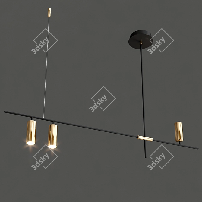 Modern LED Chandelier: Tribes Spot 3D model image 3