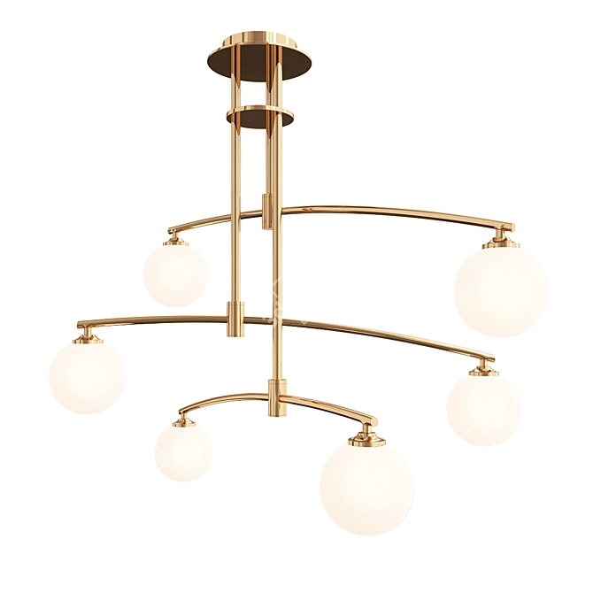 Elegant ST Luce Ceiling Chandelier 3D model image 1