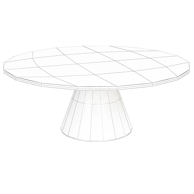 Modern Minimalist Metal Glass Coffee Table 3D model image 2