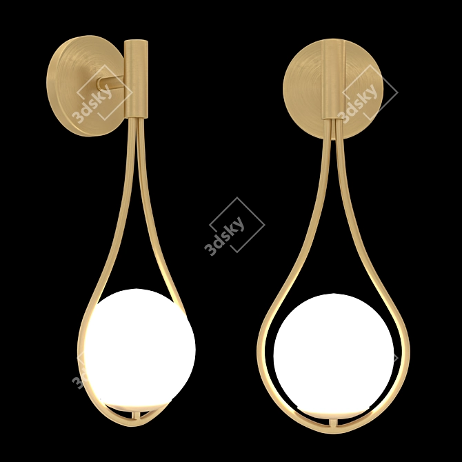 Modern Gold Wall Sconce Lamp 3D model image 1