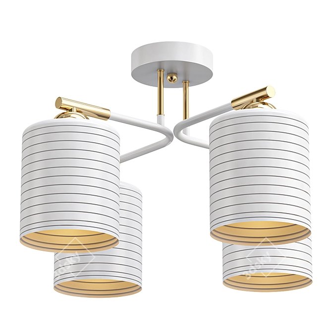 Escada 1124 4P: Elegant Ceiling Chandelier 3D model image 1