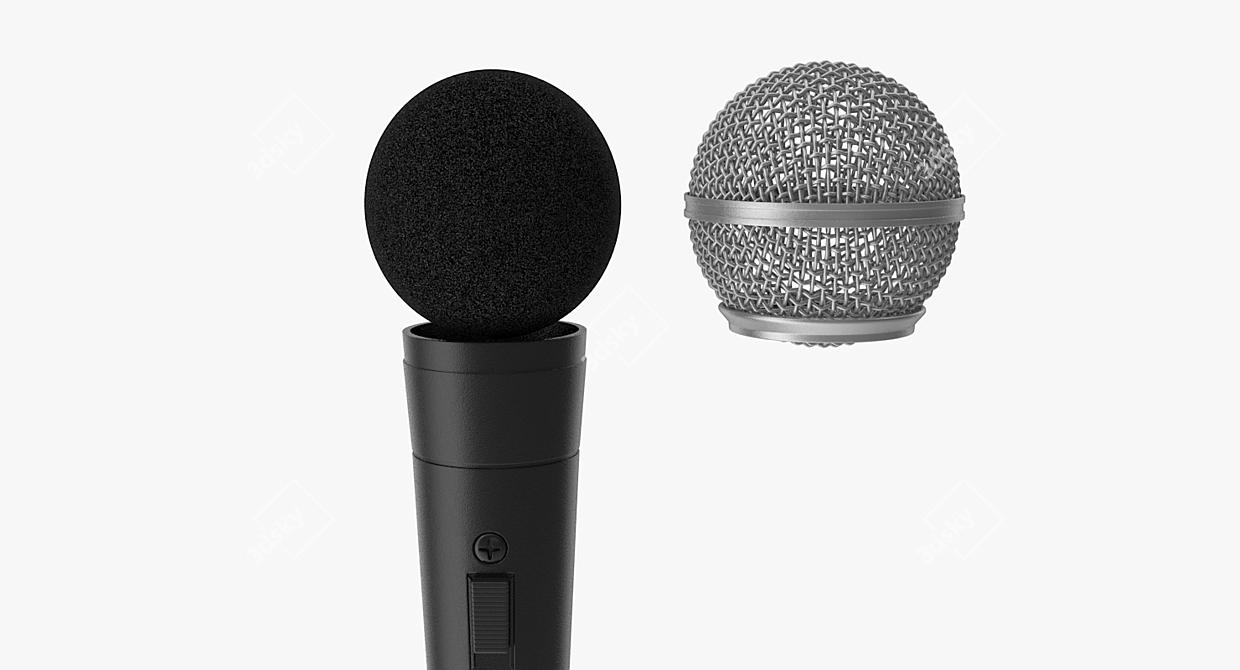 Professional SM58 Microphone for Superior Sound 3D model image 5