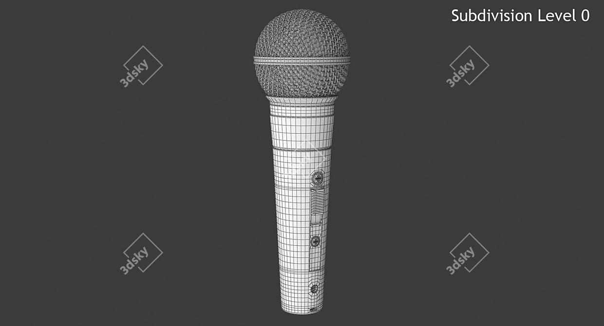 Professional SM58 Microphone for Superior Sound 3D model image 6