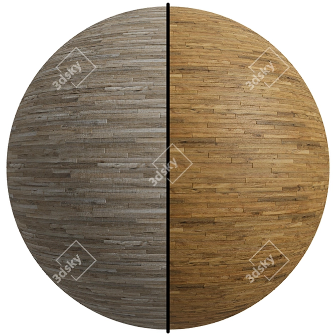 Seamless Wood Parquet Set | High-res Texture 3D model image 1