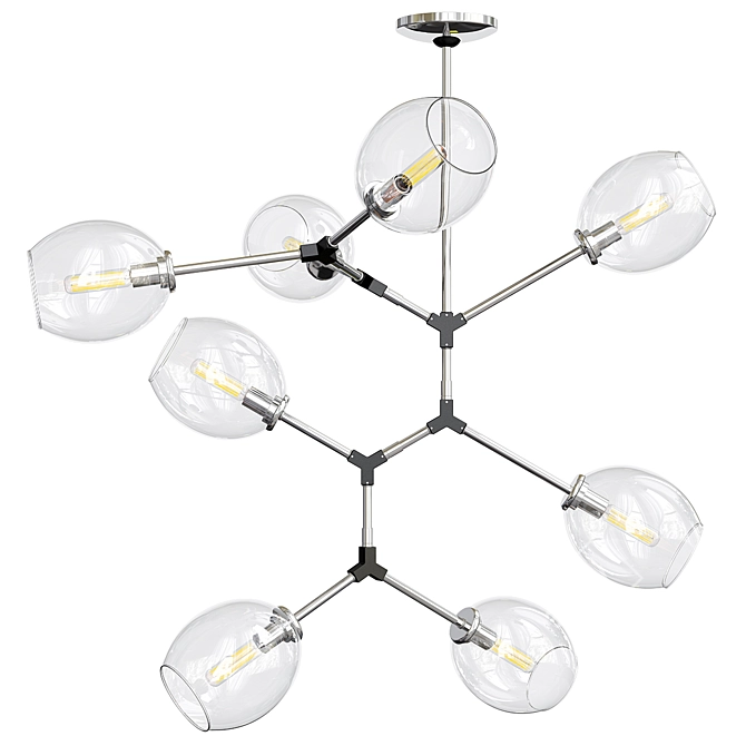 Elegant Nexpo 8-Light Chandelier 3D model image 1