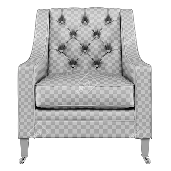 Title: Renoir Armchair - Sleek and Stylish 3D model image 4