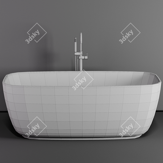 Hudson Reed Bella Square Freestanding Bath 3D model image 3