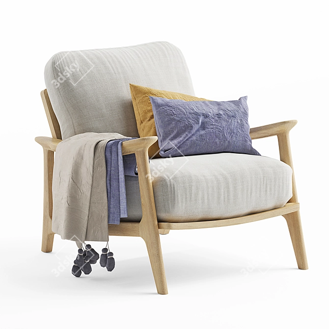 Squishbag: Comfy, Compact Armchair 3D model image 1