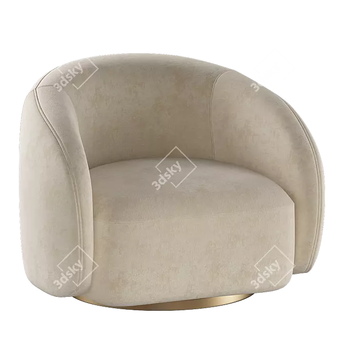 Eichholtz Brice: Stylish Swivel Chair 3D model image 3