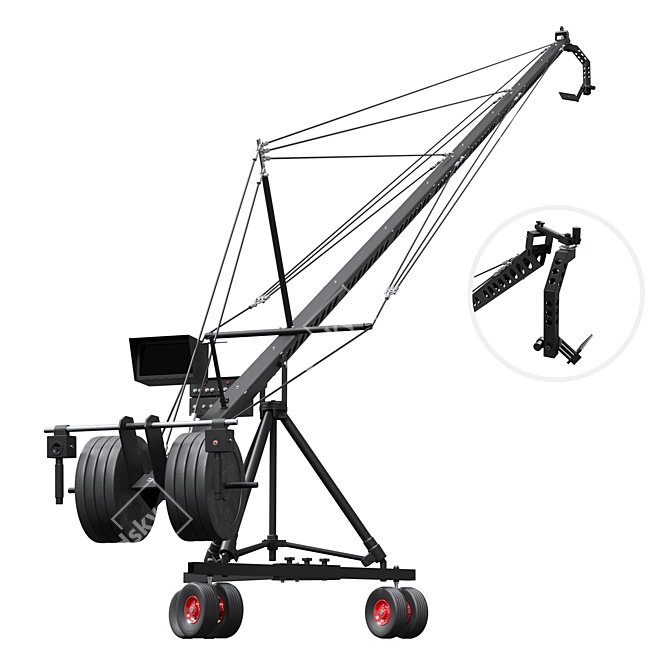 Cinematic Crane Camera: High-Quality 3D Model 3D model image 1