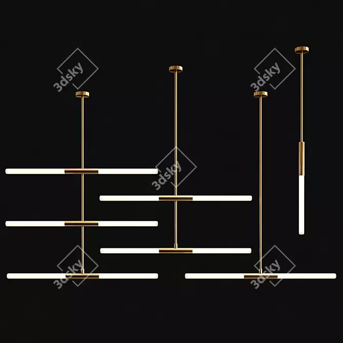Elegant Bentudesign Pendant Lamp 3D model image 2