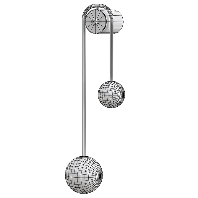 Adige SL1202 Modern Steel Pendant 3D model image 2