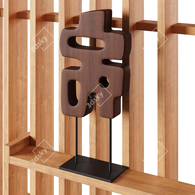 Solid Oak Bookcase: Mineva by La Redoute 3D model image 4
