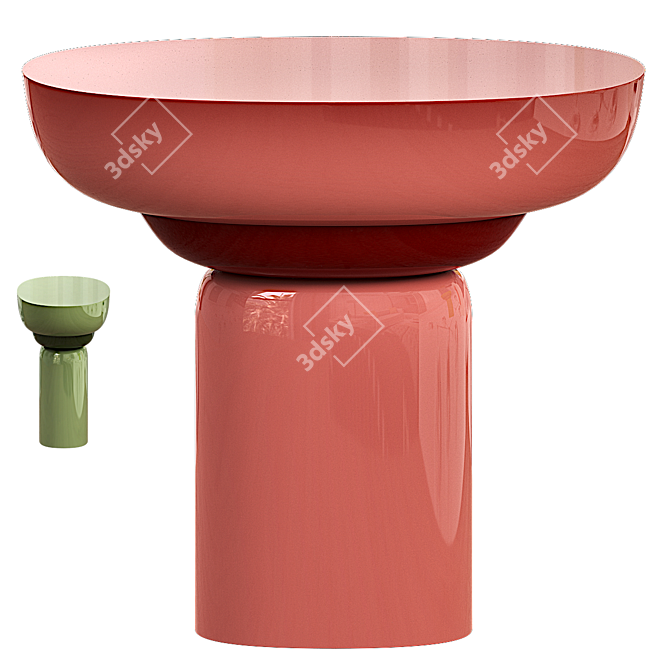 Sleek Babka Side Table 3D model image 1