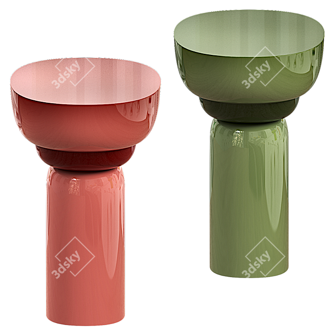 Sleek Babka Side Table 3D model image 3