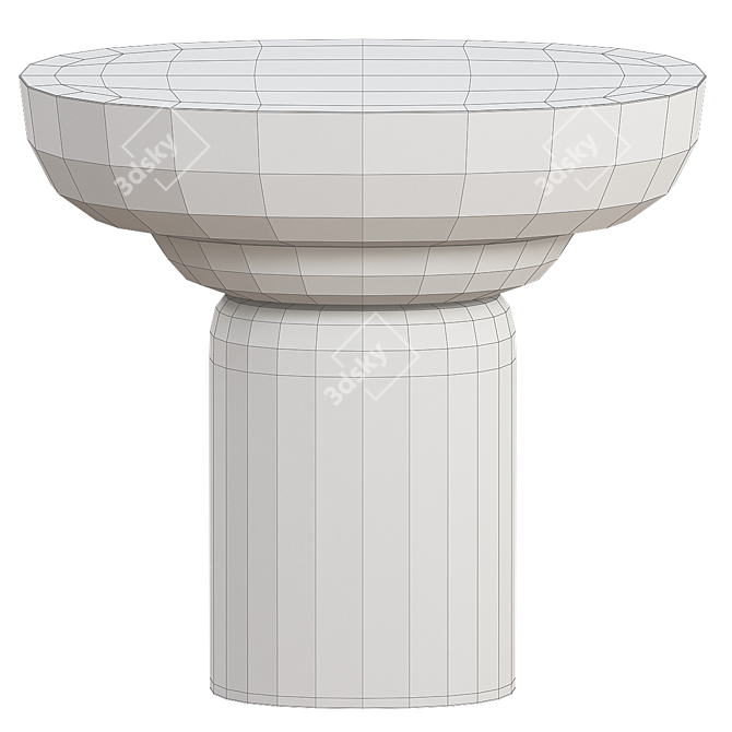 Sleek Babka Side Table 3D model image 4