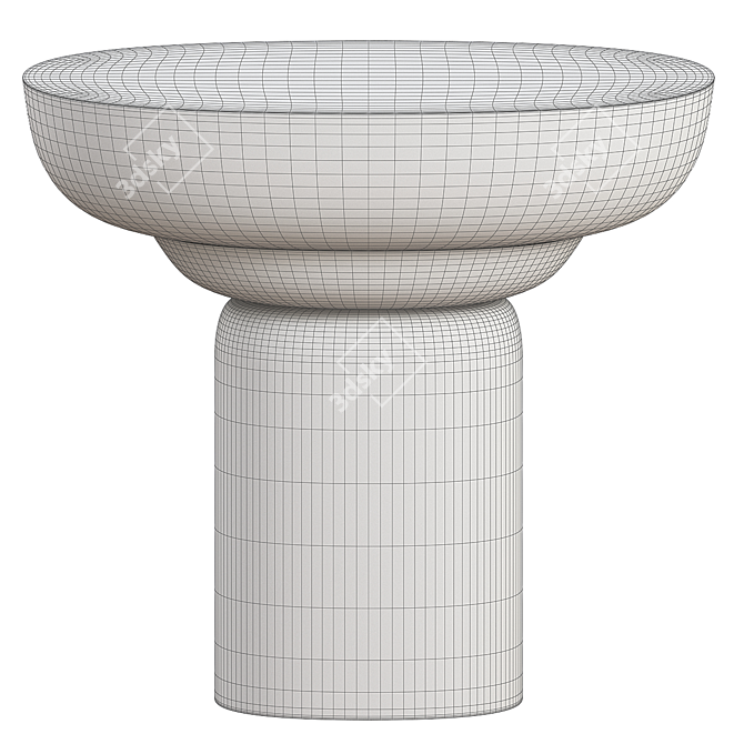 Sleek Babka Side Table 3D model image 5