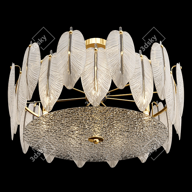 Feathered Elegance Chandelier 3D model image 2