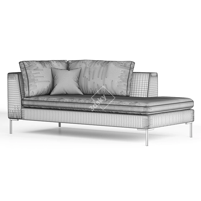 Modern Gray Daybed: Kona 3D model image 6