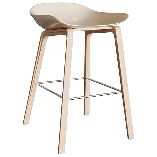 Wooddi Group Hi-Light Barstool 3D model image 4