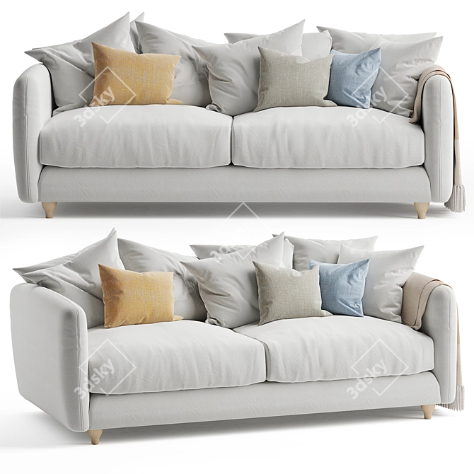 Cozy Comfort: Podge Sofa 3D model image 1