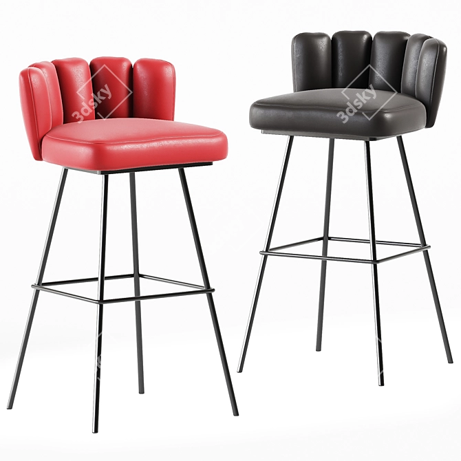 Contemporary GAIA Barstool 56x58xH107cm 3D model image 1