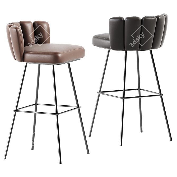 Contemporary GAIA Barstool 56x58xH107cm 3D model image 2