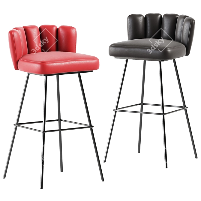 Contemporary GAIA Barstool 56x58xH107cm 3D model image 5