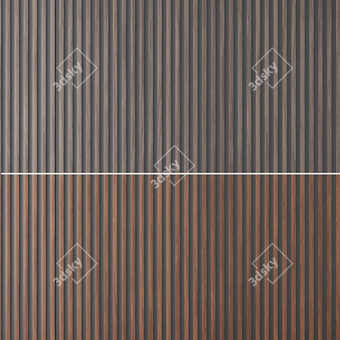 Minimalist Wave Wall Panels 3D model image 2